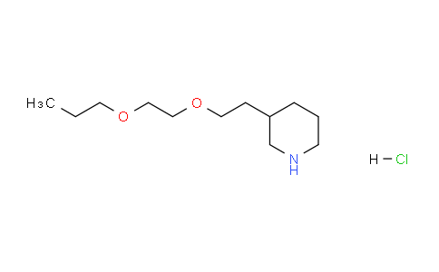 CAS No. 1219981-19-7, 3-(2-(2-Propoxyethoxy)ethyl)piperidine hydrochloride