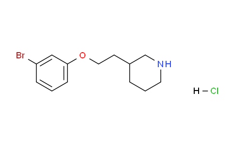 CAS No. 1219976-49-4, 3-(2-(3-Bromophenoxy)ethyl)piperidine hydrochloride