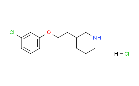 CAS No. 1219980-66-1, 3-(2-(3-Chlorophenoxy)ethyl)piperidine hydrochloride