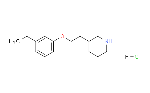 CAS No. 1220032-04-1, 3-(2-(3-Ethylphenoxy)ethyl)piperidine hydrochloride