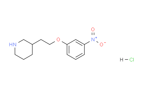 CAS No. 1220032-25-6, 3-(2-(3-Nitrophenoxy)ethyl)piperidine hydrochloride