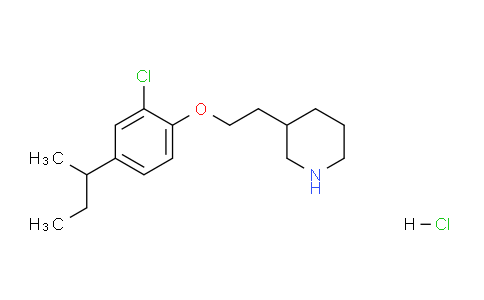 CAS No. 1220039-11-1, 3-(2-(4-(sec-Butyl)-2-chlorophenoxy)ethyl)piperidine hydrochloride