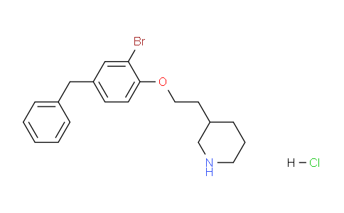 CAS No. 1220038-89-0, 3-(2-(4-Benzyl-2-bromophenoxy)ethyl)piperidine hydrochloride