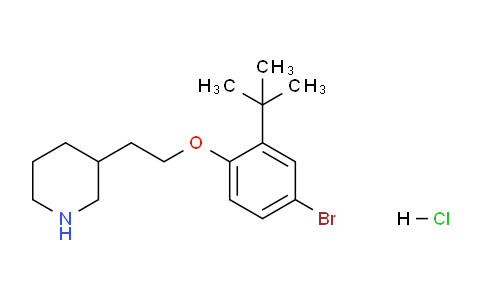CAS No. 1220027-53-1, 3-(2-(4-Bromo-2-(tert-butyl)phenoxy)ethyl)piperidine hydrochloride