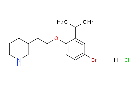 CAS No. 1219964-42-7, 3-(2-(4-Bromo-2-isopropylphenoxy)ethyl)piperidine hydrochloride