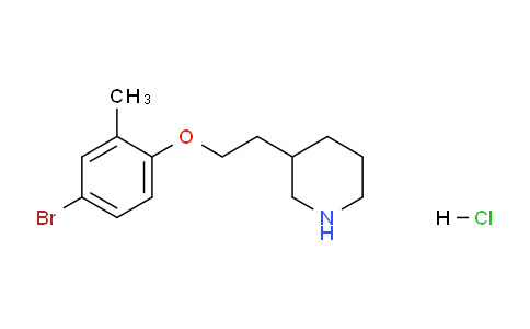 CAS No. 1220016-63-6, 3-(2-(4-Bromo-2-methylphenoxy)ethyl)piperidine hydrochloride