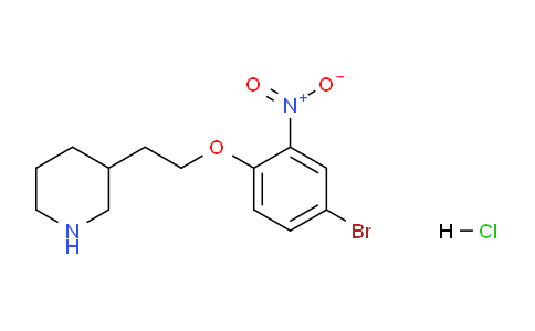 CAS No. 1220017-12-8, 3-(2-(4-Bromo-2-nitrophenoxy)ethyl)piperidine hydrochloride