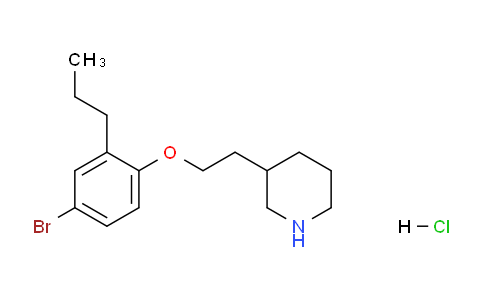CAS No. 1219948-92-1, 3-(2-(4-Bromo-2-propylphenoxy)ethyl)piperidine hydrochloride
