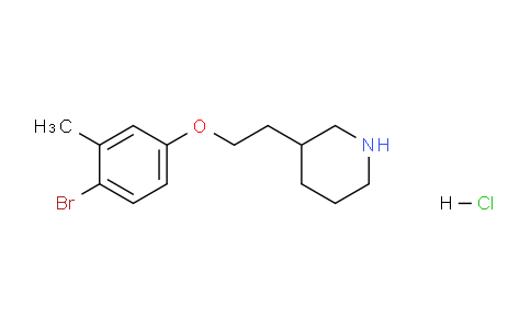 CAS No. 1219964-59-6, 3-(2-(4-Bromo-3-methylphenoxy)ethyl)piperidine hydrochloride