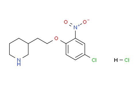CAS No. 1220034-15-0, 3-(2-(4-Chloro-2-nitrophenoxy)ethyl)piperidine hydrochloride