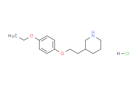 CAS No. 1220032-10-9, 3-(2-(4-Ethoxyphenoxy)ethyl)piperidine hydrochloride