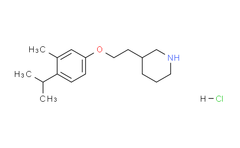 CAS No. 1220032-33-6, 3-(2-(4-Isopropyl-3-methylphenoxy)ethyl)piperidine hydrochloride