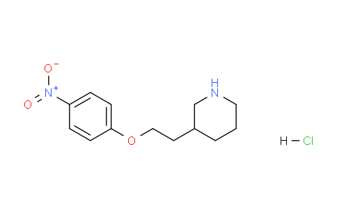 CAS No. 1220032-28-9, 3-(2-(4-Nitrophenoxy)ethyl)piperidine hydrochloride