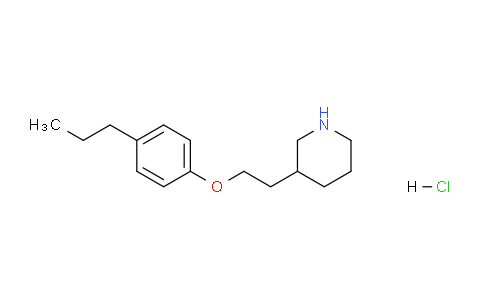 CAS No. 1219972-12-9, 3-(2-(4-Propylphenoxy)ethyl)piperidine hydrochloride
