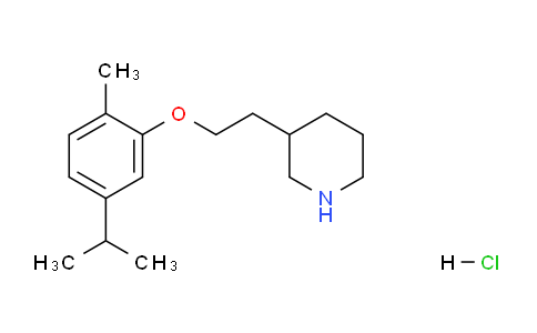 CAS No. 1219960-84-5, 3-(2-(5-Isopropyl-2-methylphenoxy)ethyl)piperidine hydrochloride