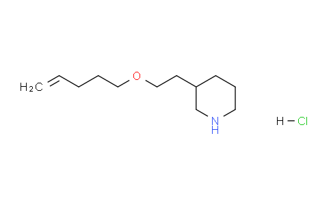 CAS No. 1219967-58-4, 3-(2-(Pent-4-en-1-yloxy)ethyl)piperidine hydrochloride