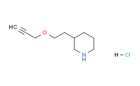 CAS No. 1219949-04-8, 3-(2-(Prop-2-yn-1-yloxy)ethyl)piperidine hydrochloride