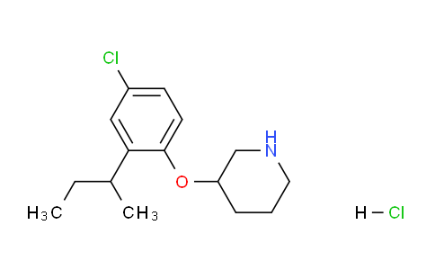 CAS No. 1219972-71-0, 3-(2-(sec-Butyl)-4-chlorophenoxy)piperidine hydrochloride