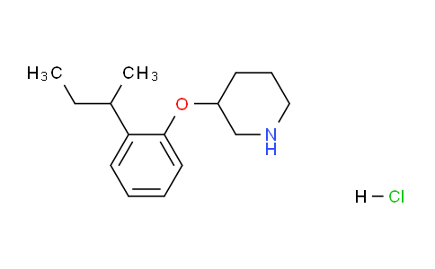 CAS No. 1219972-46-9, 3-(2-(sec-Butyl)phenoxy)piperidine hydrochloride