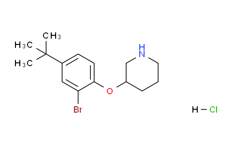 CAS No. 1220019-29-3, 3-(2-Bromo-4-(tert-butyl)phenoxy)piperidine hydrochloride