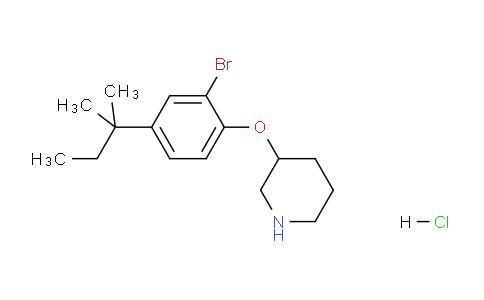 CAS No. 1220020-37-0, 3-(2-Bromo-4-(tert-pentyl)phenoxy)piperidine hydrochloride