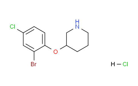 CAS No. 1220028-89-6, 3-(2-Bromo-4-chlorophenoxy)piperidine hydrochloride