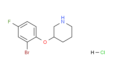 CAS No. 1220034-61-6, 3-(2-Bromo-4-fluorophenoxy)piperidine hydrochloride