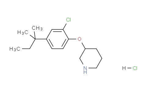 CAS No. 1220035-94-8, 3-(2-Chloro-4-(tert-pentyl)phenoxy)piperidine hydrochloride