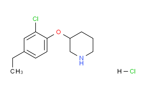CAS No. 1220018-67-6, 3-(2-Chloro-4-ethylphenoxy)piperidine hydrochloride