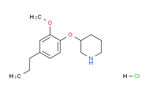 CAS No. 1220019-58-8, 3-(2-Methoxy-4-propylphenoxy)piperidine hydrochloride