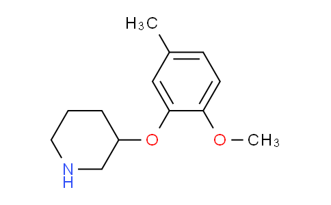 CAS No. 902836-54-8, 3-(2-Methoxy-5-methylphenoxy)piperidine