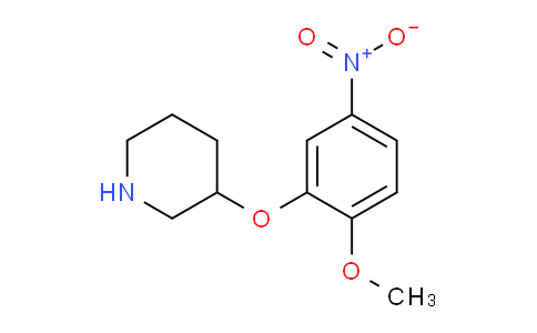 CAS No. 946759-48-4, 3-(2-Methoxy-5-nitrophenoxy)piperidine