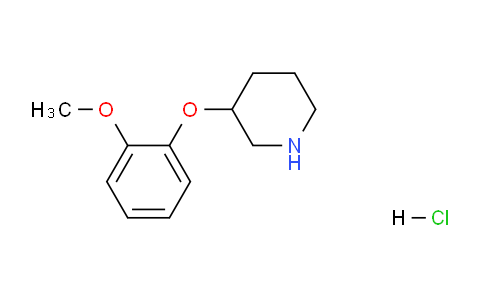 CAS No. 1220033-44-2, 3-(2-Methoxyphenoxy)piperidine hydrochloride