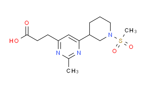 CAS No. 1316222-87-3, 3-(2-Methyl-6-(1-(methylsulfonyl)piperidin-3-yl)pyrimidin-4-yl)propanoic acid