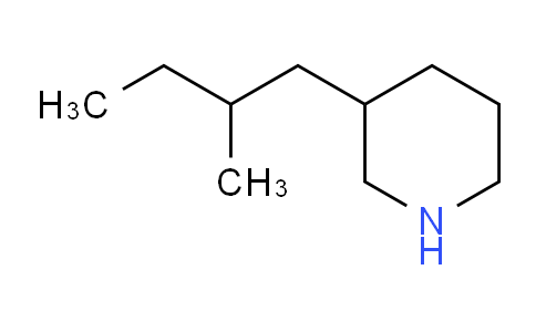 CAS No. 1219977-34-0, 3-(2-Methylbutyl)piperidine