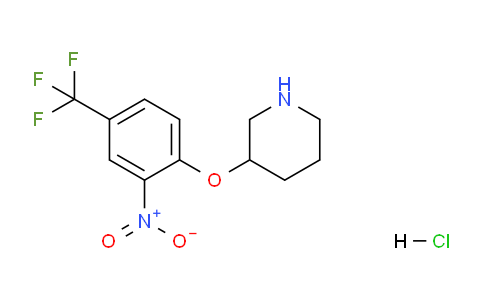 CAS No. 1219957-04-6, 3-(2-Nitro-4-(trifluoromethyl)phenoxy)piperidine hydrochloride