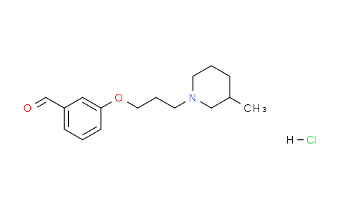 CAS No. 915920-54-6, 3-(3-(3-Methylpiperidin-1-yl)propoxy)benzaldehyde hydrochloride