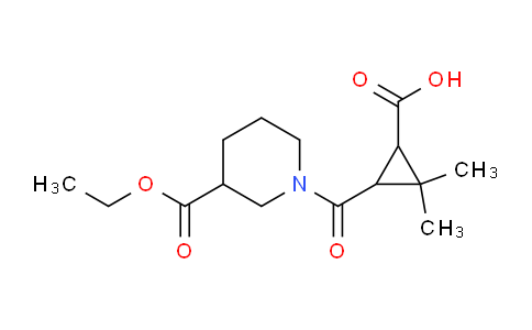 CAS No. 1186647-30-2, 3-(3-(Ethoxycarbonyl)piperidine-1-carbonyl)-2,2-dimethylcyclopropanecarboxylic acid