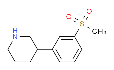 CAS No. 160866-61-5, 3-(3-(Methylsulfonyl)phenyl)piperidine