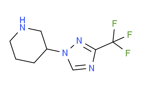 CAS No. 1707391-91-0, 3-(3-(Trifluoromethyl)-1H-1,2,4-triazol-1-yl)piperidine