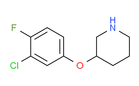 CAS No. 946759-15-5, 3-(3-Chloro-4-fluorophenoxy)piperidine