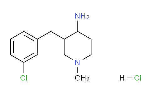 CAS No. 1823526-78-8, 3-(3-Chlorobenzyl)-1-methylpiperidin-4-amine hydrochloride