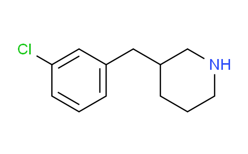 CAS No. 954220-38-3, 3-(3-Chlorobenzyl)piperidine