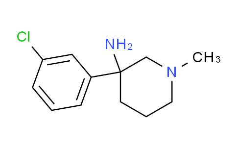 CAS No. 1236302-43-4, 3-(3-Chlorophenyl)-1-methylpiperidin-3-amine