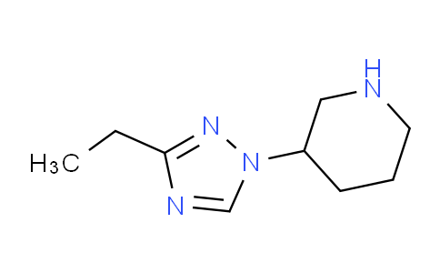 CAS No. 1553964-80-9, 3-(3-Ethyl-1H-1,2,4-triazol-1-yl)piperidine