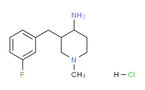 CAS No. 1822842-22-7, 3-(3-Fluorobenzyl)-1-methylpiperidin-4-amine hydrochloride