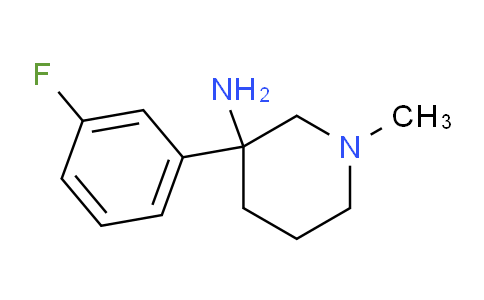 CAS No. 1236302-89-8, 3-(3-Fluorophenyl)-1-methylpiperidin-3-amine