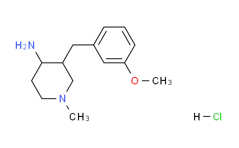 CAS No. 1956386-04-1, 3-(3-Methoxybenzyl)-1-methylpiperidin-4-amine hydrochloride