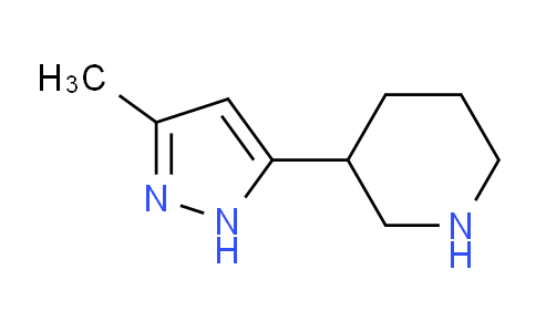 CAS No. 1384427-37-5, 3-(3-Methyl-1H-pyrazol-5-yl)piperidine