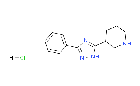 CAS No. 1263094-24-1, 3-(3-Phenyl-1H-1,2,4-triazol-5-yl)piperidine hydrochloride